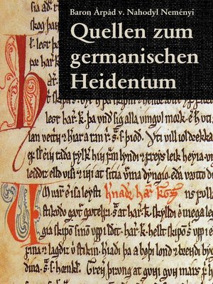 cover image of Quellen zum germanischen Heidentum